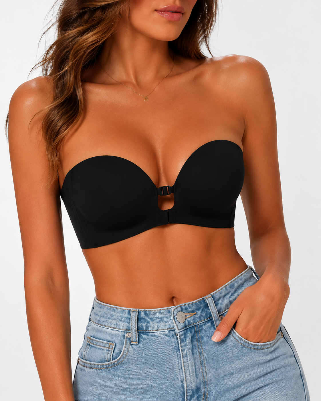 Seamless No-Slip Strapless Bra